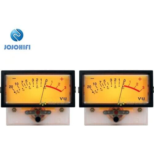 2pcs TN-73 High-precision VU Meter Head Tube Amplifier DB Table Power Discharge Flat Table Mixer Power Meter Bridge w/Backlight