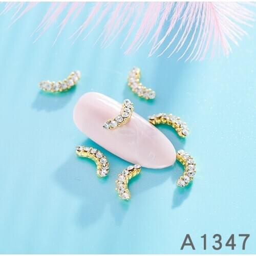 20pcs High Quality Hot Sale Different Shape Alloy Diamond Pearl Rhinestone Embellishment Decoration DIY Nail Art Supplies