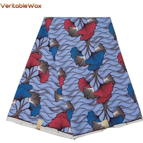 2021 Fabric African polyester printed floret coat African floor coat wax high quality 6 yards /lot African fabric garment FP6277