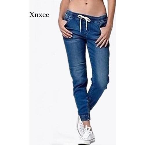 2021 Spring and Summer Womens Casual Jeans Womens Stretch High Waist Black Blue Jeans Denim Trousers