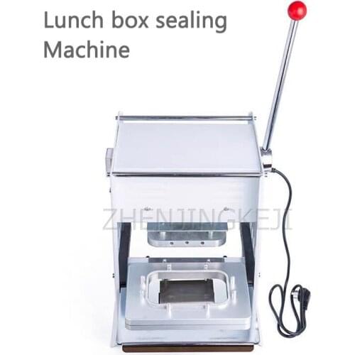 220V Commercial Aluminum Foil Lunch Box Seal Mouth Machine Restaurant Takeaway Manual Bale Machine Food Processing Tools 1600W