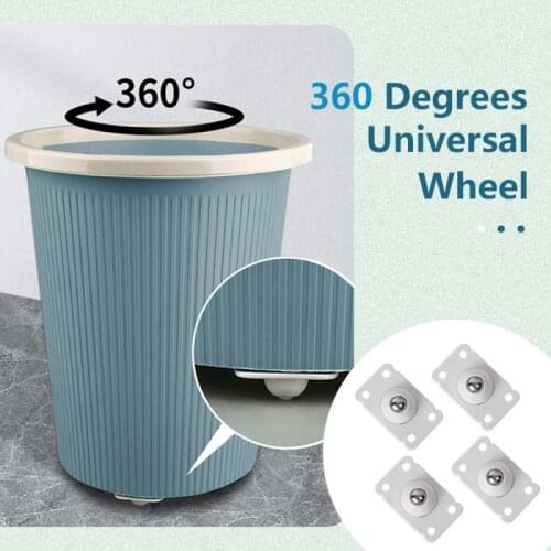 4pcs Caster Pulley Adhesive Perforation-free Storage Box Rollers Cabinet Drawer Bottom Universal Wheel Home Furniture Casters