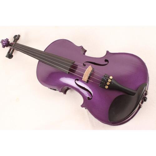 4-String 4/4 New Electric Acoustic Violin dark purple color #1-2509