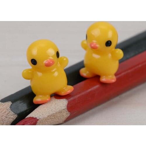 5Pcs/Pack Yellow Duck Farm Model Smal Yellow Duck Small Statue DIY Decor Doll Nice Gift Cute Miniatures Ornament