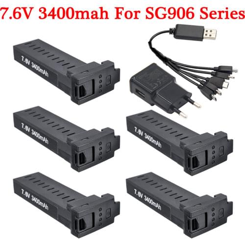 Upgrade 7.6v 3400mah Battery for SG906 SG906 PRO / X193 PRO / CSJ-X7 pro GPS PFV RC Drones battery 7.6V Lipo battery Accessories