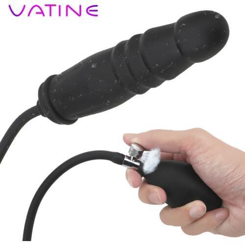 VATINE Inflatable Anal Dildo Plug Expandable Butt Plug With Pump Anal Dilator Sex Toys for Women Men Anal Massage