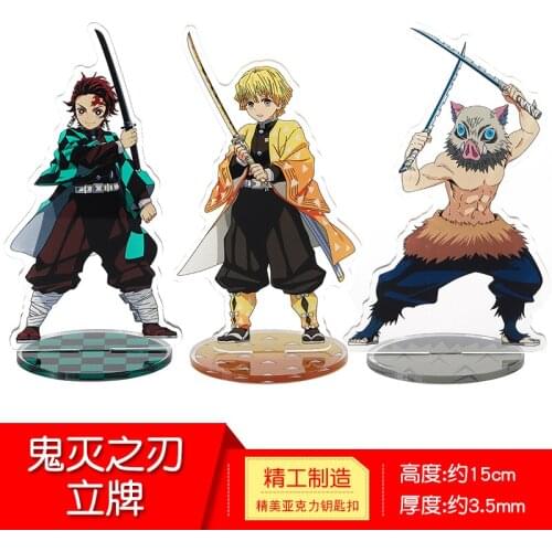 Devils Blade Anime Figure Tanjirou Nezuko Zenitsu Inosuke Demon Slayer Acrylic Action Figure Collectible Model Toys Decoration