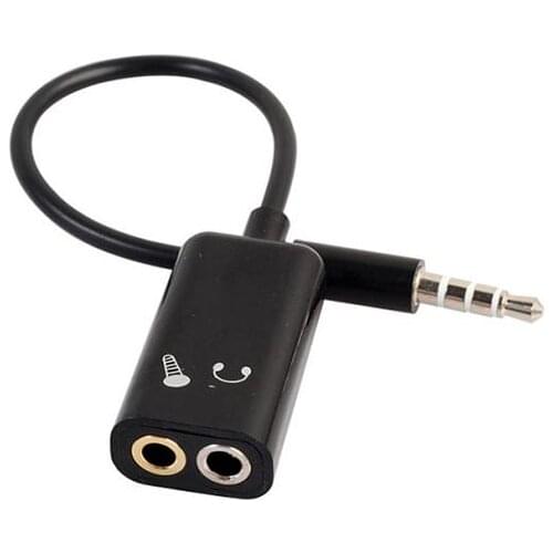 3.5mm Audio Splitter Adapter 3.5mm Male To 2 Female Jack 3.5mm Mic AUX Connector Headset Microphone Adapter Converter