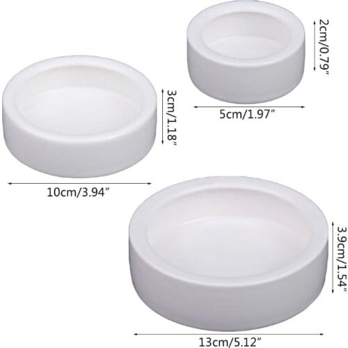 P82C Worm Dish Reptile Food Water Bowl Gecko Ceramic Pet Feeding Mealworms Bowl for Bearded Dragon Hermit Crab Dubia Rock Dish