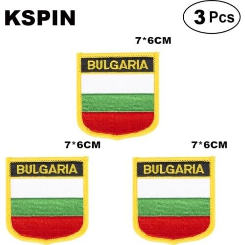 Bulgaria Shiled Shape flag patches national flag patches for Cothing DIY Decoration