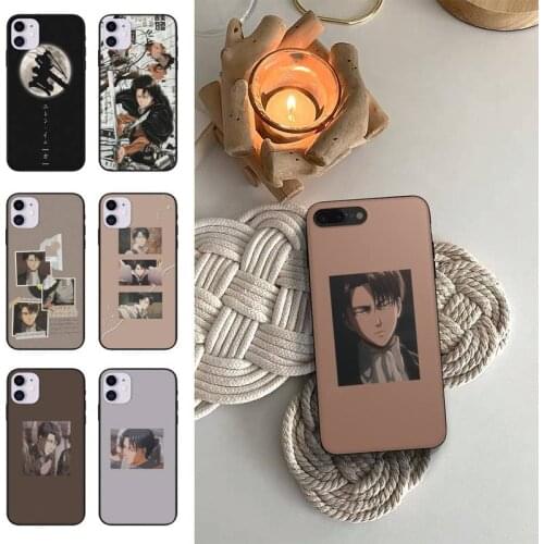 Levi Attack On Titans Phone Case Fundas Shell Cover For Iphone 6 6s 7 8 Plus Xr X Xs 11 12 13 Mini Pro Max