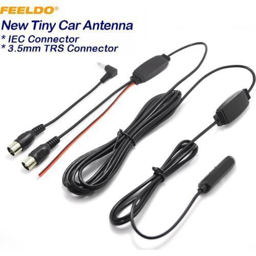 FEELDO Tiny Car Auto Window IEC Active Digital TV Antenna With Built-in Amplifier #4585