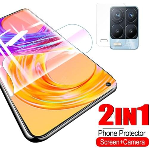 For Oppo Realme 8 Pro FIlm 2-in-1 Hydrogel Film Screen Protector Camera Film For realme 8 pro 7 pro phone screen Lens film