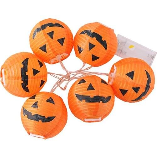 Halloween String Lights Battery Operated Decorative Lights Pumpkin Lights For Indoor Outdoor Party JDH88