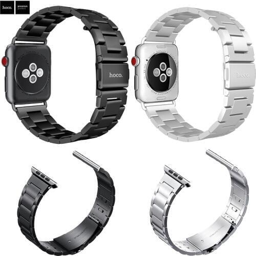 HOCO Sport Strap for Apple Watch Band 38 40mm 42 44mm iWatch 5 4 3 2 1 Stainless Steel Wrist Band Link Bracelet Watch Band Strap