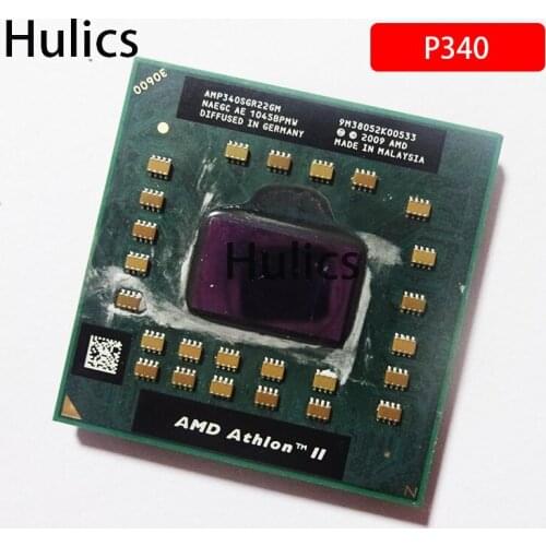 Hulics Original AMD Athlon II Dual-Core P340 P 340 Mobile (1M Cache 2.2 GHz) AMP340SGR22GM Socket S1/S1g4 2009 09 CPU