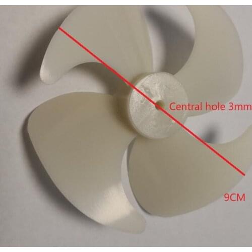 3mm central hole Refrigerator Parts Fridge cooling fan blade 4-blade 9cm