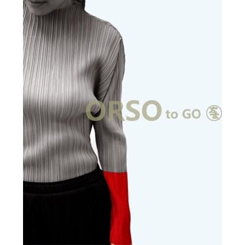 High Fashion Spring Solid T Shirts Women Designer Long Sleeve Pleats Tee Shirt Female Office Work Wear Shirt Tops Elegant
