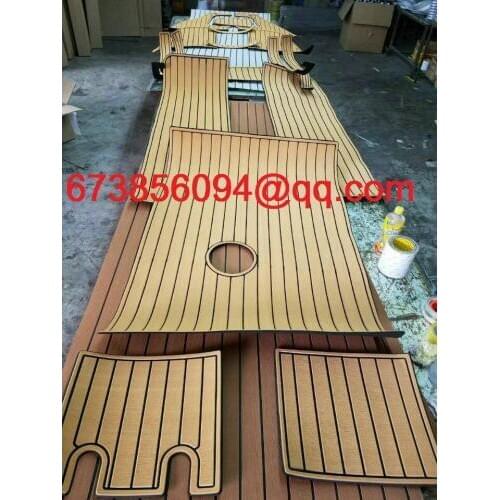Marine Boat Yacht Customized EVA Faux Teak Decking Flooring 180USD/Square Meter