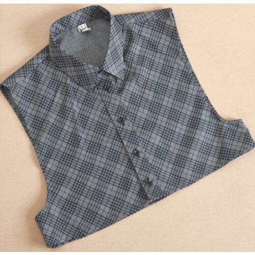 Fashion man male Pure Color Lace Detachable Lapel Choker Necklace Shirt Plaid mens shirt saving collar free hot bottoming