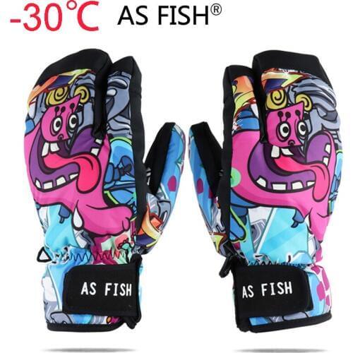 2018 New Ski Gloves Adult Outdoor Skiing Equipment Male and Female Style Windproof Warm Gloves Padded Waterproof gloves