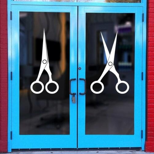 Scissors Unisex Hair Salon Sticker Hairdresser Beauty Salon Decal Barber Vinyl Wall Decals Decor Mural Hair Salon Wall Decal
