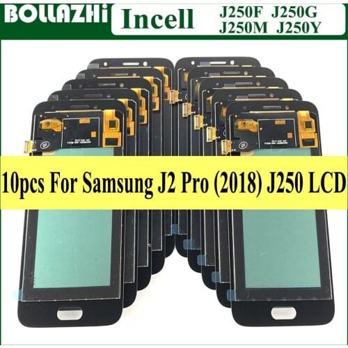 Wholesale 10 Piece For Samsung Galaxy J2 pro 2018 J250 J250F LCD Display touch screen digitizer assembly for samsung j250f lcd