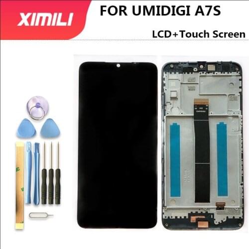Original UMIDIGI A7S LCD Display+Touch Screen Digitizer +Frame Assembly 100% New LCD+Touch Digitizer for UMIDIGI A7S+Tools