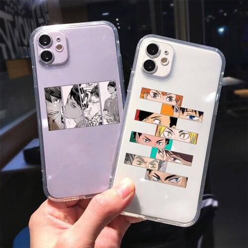 Oya Haikyuu Transparent Phone Case For iPhone XS MAX 12 11 Pro 7 XR SE20 X 8Plus Japan Anime Volleyball Boy Soft TPU Cover Coque