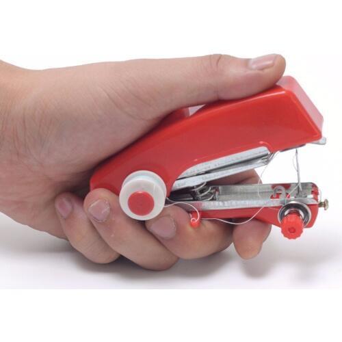 Drop Shipping Portable Mini Hand-Held Clothes Fabrics Sewing Machine Travel Use Convenience Cordless Household Products