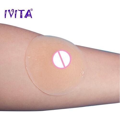 IVITA Realistic Silicone Breast Forms Fake Nipples Chest Paste Bump Round Shape S,M,L,XL Size Silicon Nipple Breasts Shemale