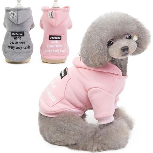 Dog Warm Clothes 2020 New Winter Pet Clothes Small And Medium-sized Dog Hoodies Puppy Clothing Sweatshirt For Dogs Chihuahua