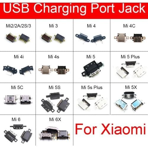 USB Charging Plug Port For Xiaomi Mi 2 2A 2S 3 4 4C 4i 4S 5 5C 5S 5X 6 6X Plus USB Charger Connector Sync Date Dock Flex Cable