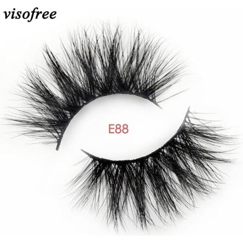 Visofree Lashes 3D Mink Eyelashes Handmade Mink Lashes cruelty-free Lightweight False Eyelashes 25mm Dramatic Lashes Makeup E88