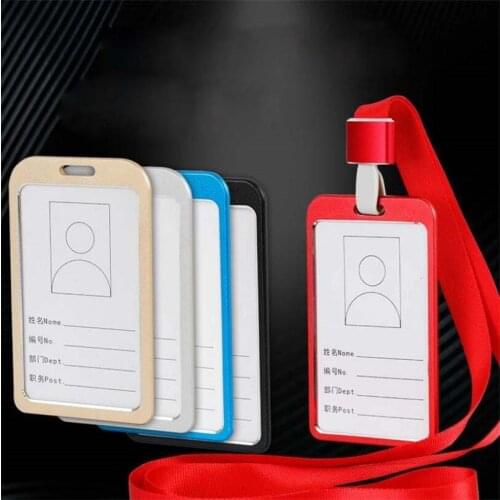 1pcs High quality Aluminium Alloy Card Holder Employee Name ID Card Cover Metal Work Certificate Identity Badge ID Business Case