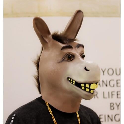 Funny animal donkey hood Shrek loquacious donkey European and American dance props Halloween party dress up live performance