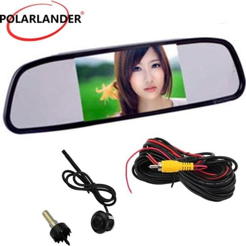 Rearview 4.3 inch TFT LCD Mirror Monitor kit for Car Rear reversing backup +360 degree reverse parking camera ir night vision