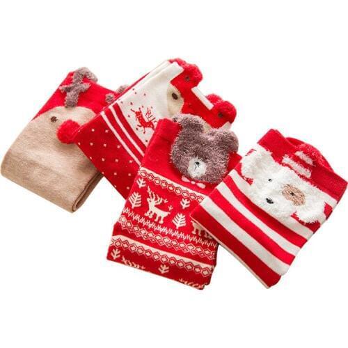 Women socks Casual winter Christmas Socks Davids deer Socks Cotton Cartoon Keep Warm lady Socks Christmas Gift