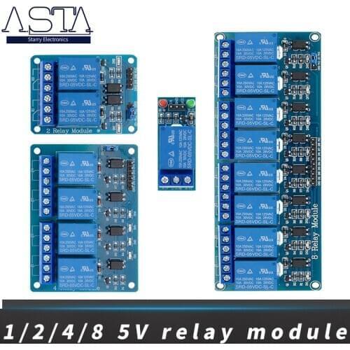 1 2 4 8 channel 5V relay module with optocoupler. Relay Output 1 2 4 8 way relay module In stock For ARDUINO