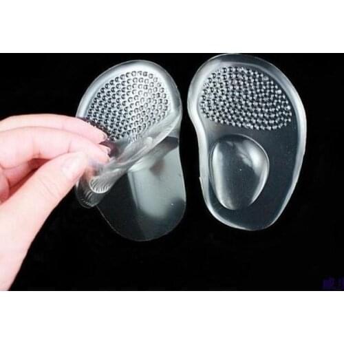 1 Pair Gel Anti-slip Arch Metatarsal Cushion Silicone Forefoot Half Yard Arch Support Pad Shoe Insert Forefoot Palm Care