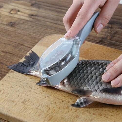1PC Fish Skin Brush Scraping Fishing Scale Brush Graters Fast Remove Fish Knife Cleaning Peeler Scaler Scraper with Box Package