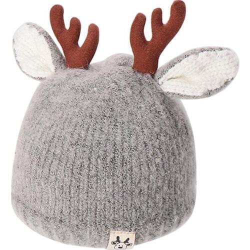 1pc Knit Hat Elk Knitted Cute Comfortable Warm Thickened Winter Hat Wool Cap Knit Hat For Boys Baby Girls
