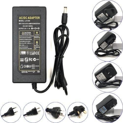 100-265V AC DC 12V Power Supply Adapter Charger 1A 2A 3A 4A 5A 6A Transformer LED Driver UK AU US EU Plug 5.5mm x 2.5mm DC Ouput