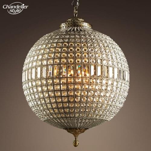 19th C. Casbah Crystal Chandelier Lighting Lustre de Cristal Chandelier Lamp Modern LED Orb Chandelier Hanging Light