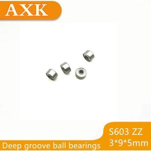 2021 Time-limited Promotion S603zz Abec-3 (10pcs) 3x9x5mm Stainless Steel Bearing Miniature 603zz/ss