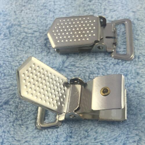 5pcs 20mm Baby Square Metal Pacifier Clip Suspender Pica Holders Clips Silver Garment Accessories Clasps For Baby Product