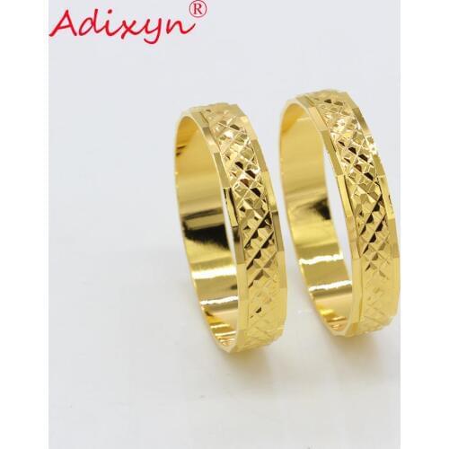 Adixyn 2pcs Exquisit Pattern baby Bangle&bracelet for Boys/Girls/Kids Childrens Birthday Gift Jewelry N080813
