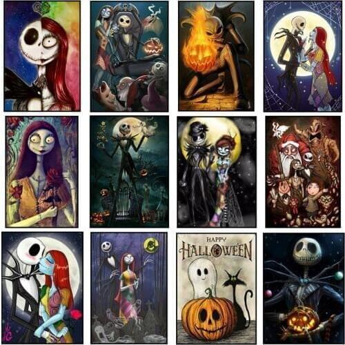 Ghost lovers diamond painting nightmare mosaic art wedding embroidery cross stitch rhinestone picture puzzle wall decor craft