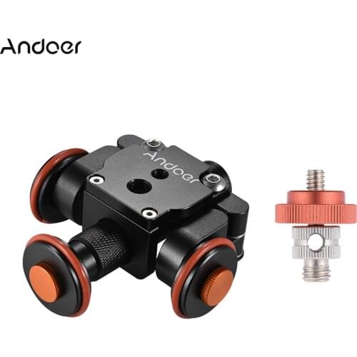 Andoer 2 Color Track Slider Electric Motorized 3-Wheel Video Dolly Rolling Slider Skater Car for Canon Nikon iPhone Smartphone
