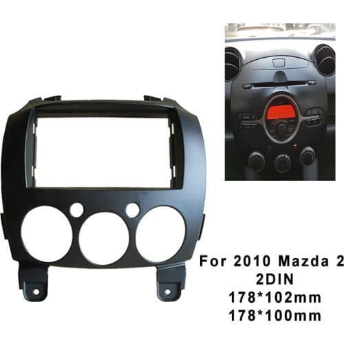 2DIN Car Stereo Frame Fascia For 2010 Mazda 2 DVD Face Dash Installation Panel Plate Mounting Trim Kit Bezel